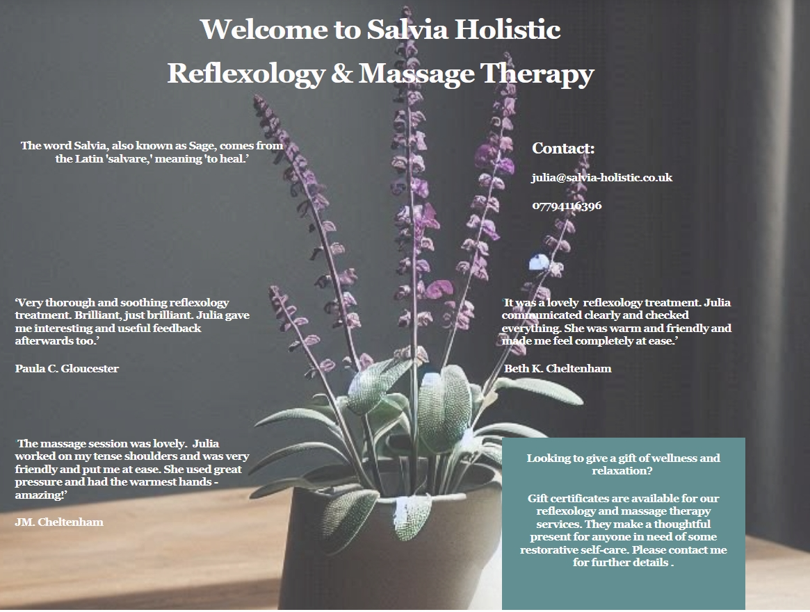 Salvia Holistic – Reflexology & Massage Therapy, Cheltenham