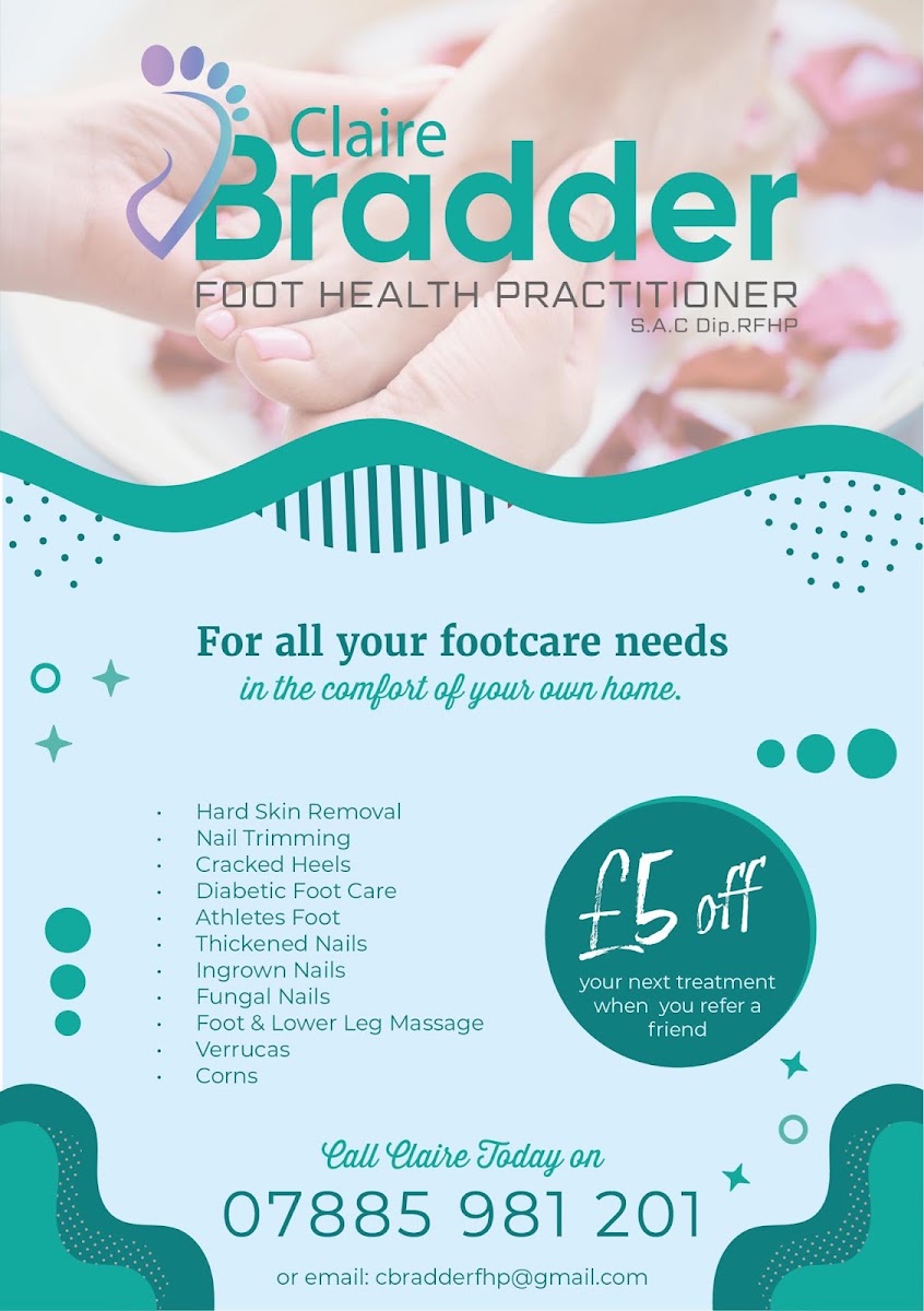 Claire Bradder Mobile Foot Health Practitioner Newquay