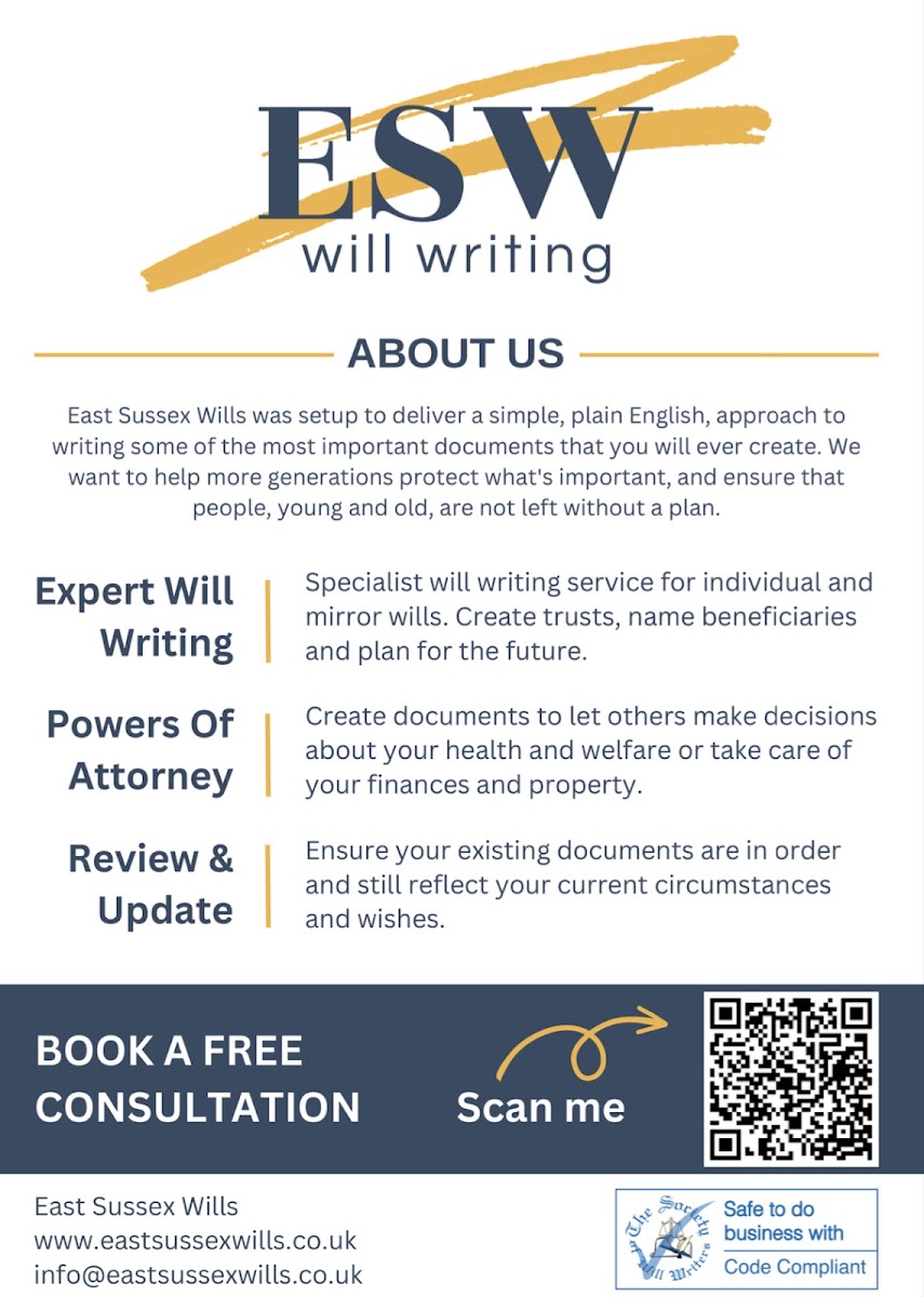 East Sussex Wills | Will writing | Power Of Attorney | Home Visits